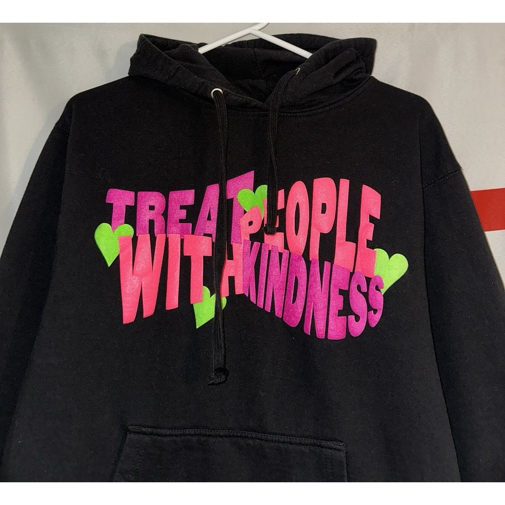 Harry Styles Treat People With Kindness Hoodie Medium Black Puff Print TPWK - Picture 2 of 5